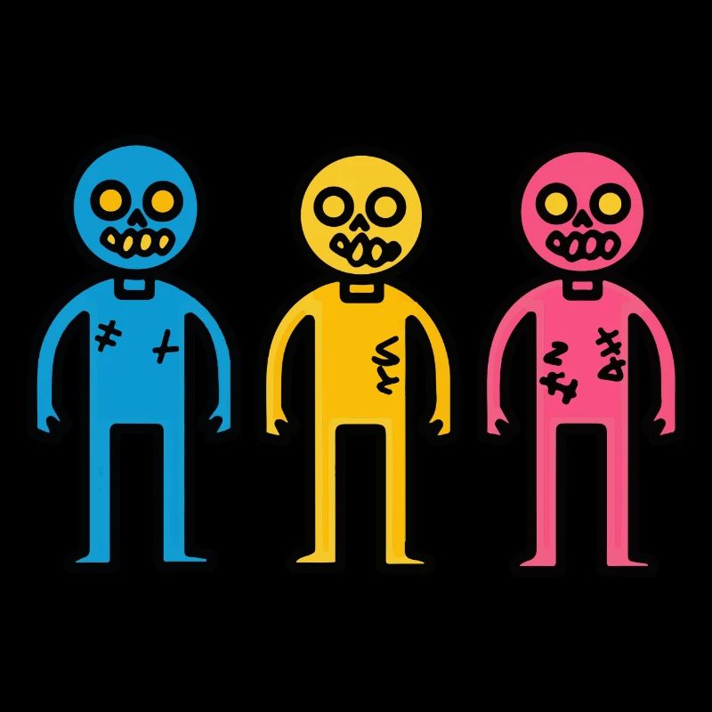 Zombies Halloween Symbol Team