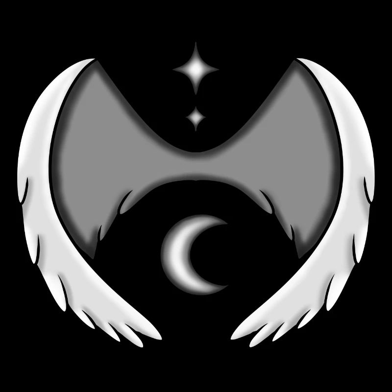 Ailes avec lune et étoiles