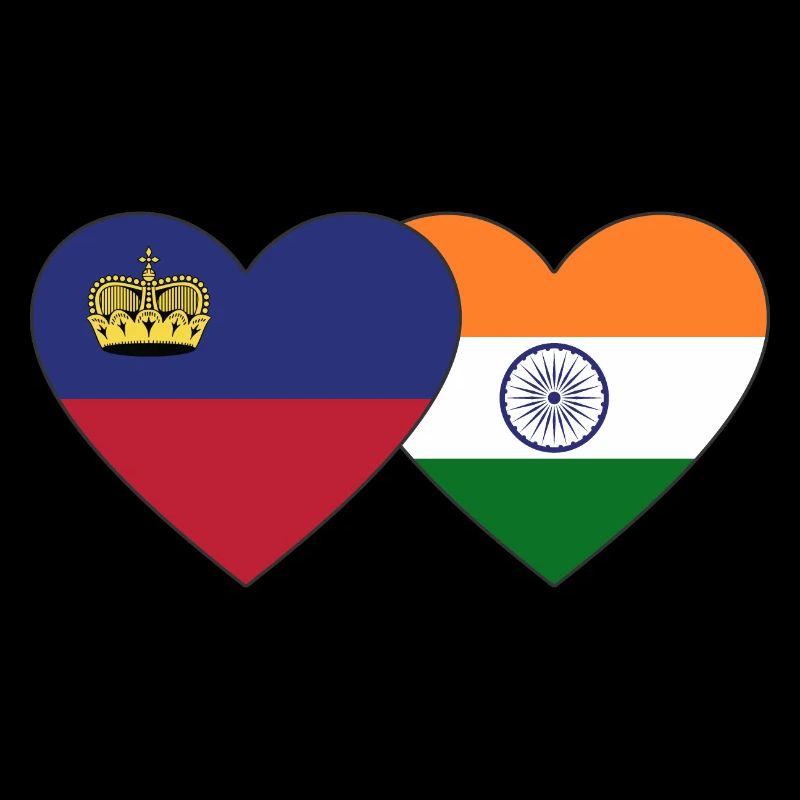 Liechtenstein India Flag