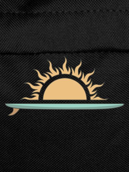 Surfboard mit Sonnenuntergang