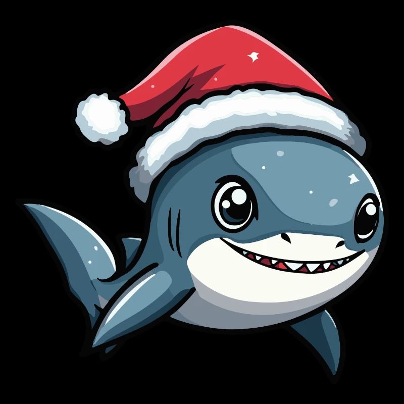 requin Noël mignon