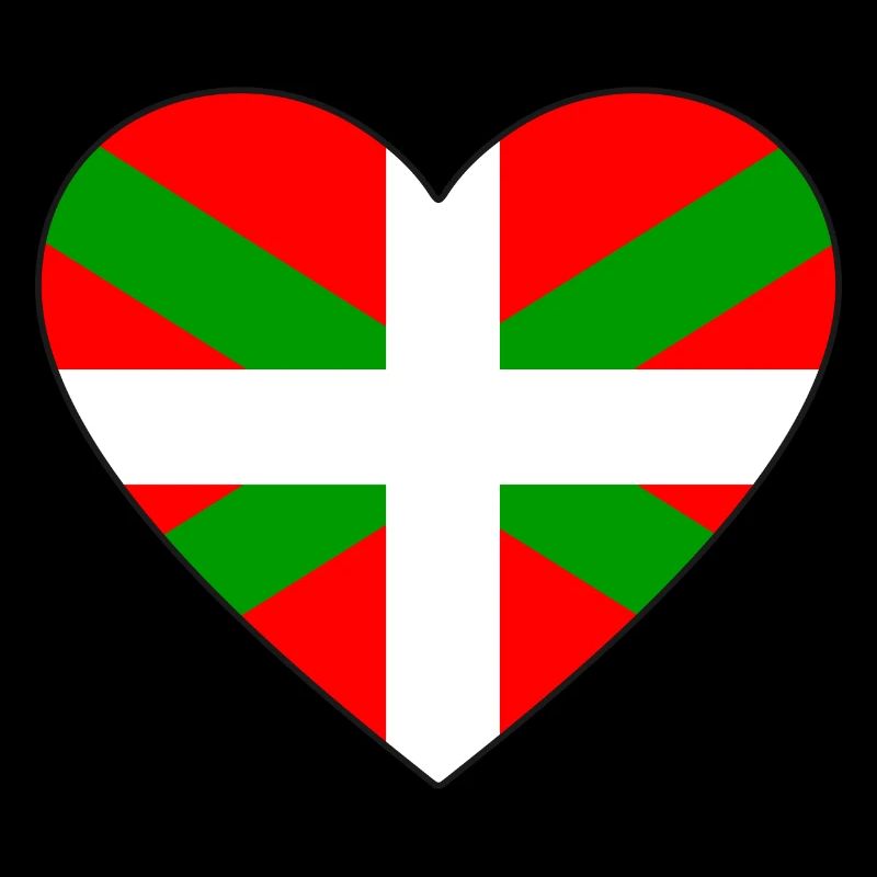 Drapeau basque coeur