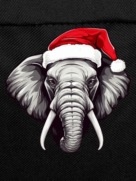 Elephant Head Christmas Portrait