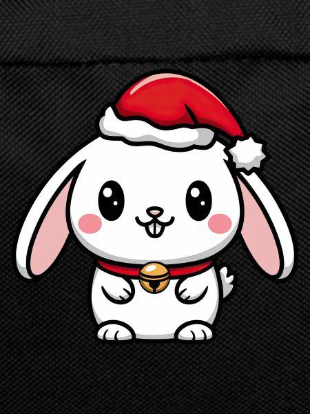 Cute Christmas bunny with bells