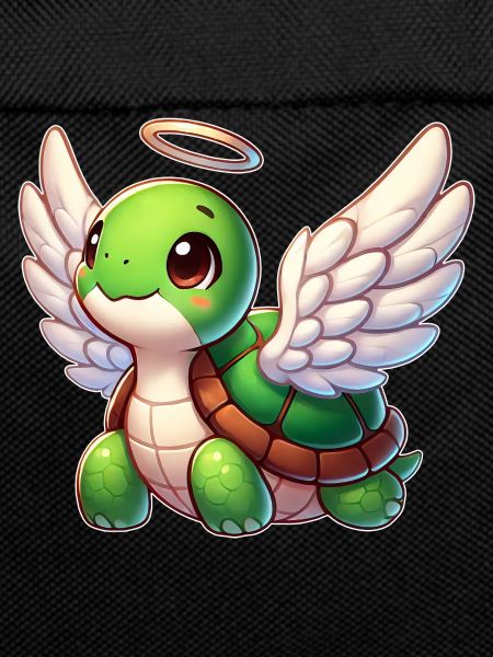 Cute Turtle Cartoon Angel Wings