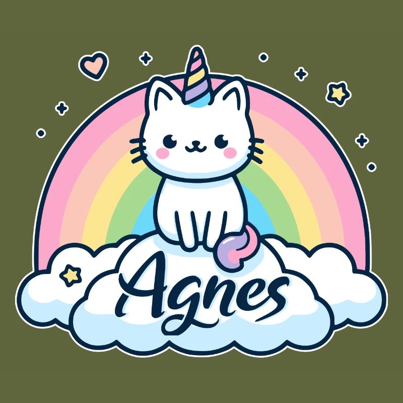 Agnès Nom Prénom Licorne Chat