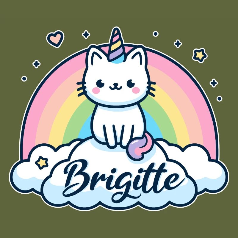 Brigitte Nom Prénom Licorne Chat