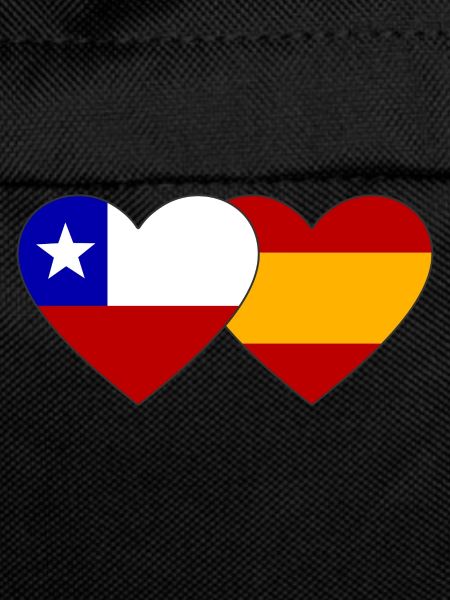 Chile Spain Flag Heart