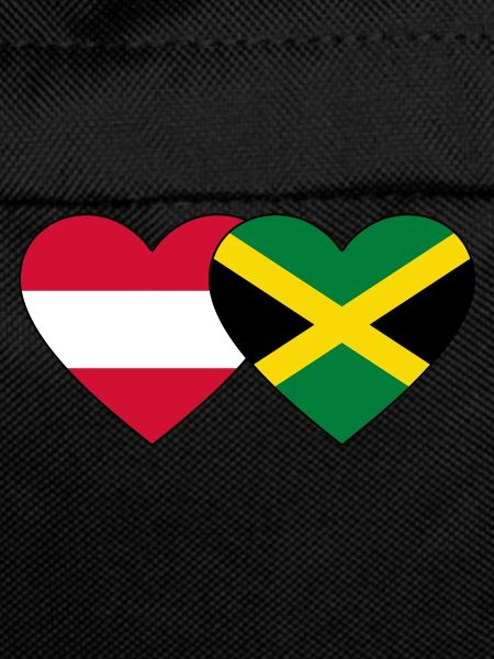 Austria Jamaica Flag Heart