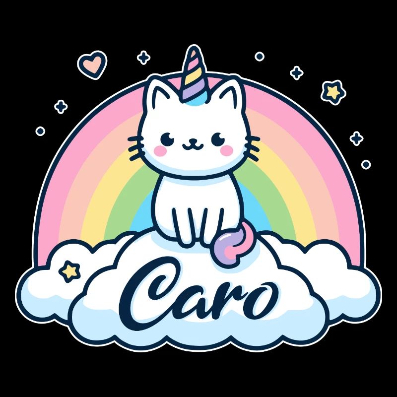 Caro Nom Prénom Licorne Chat