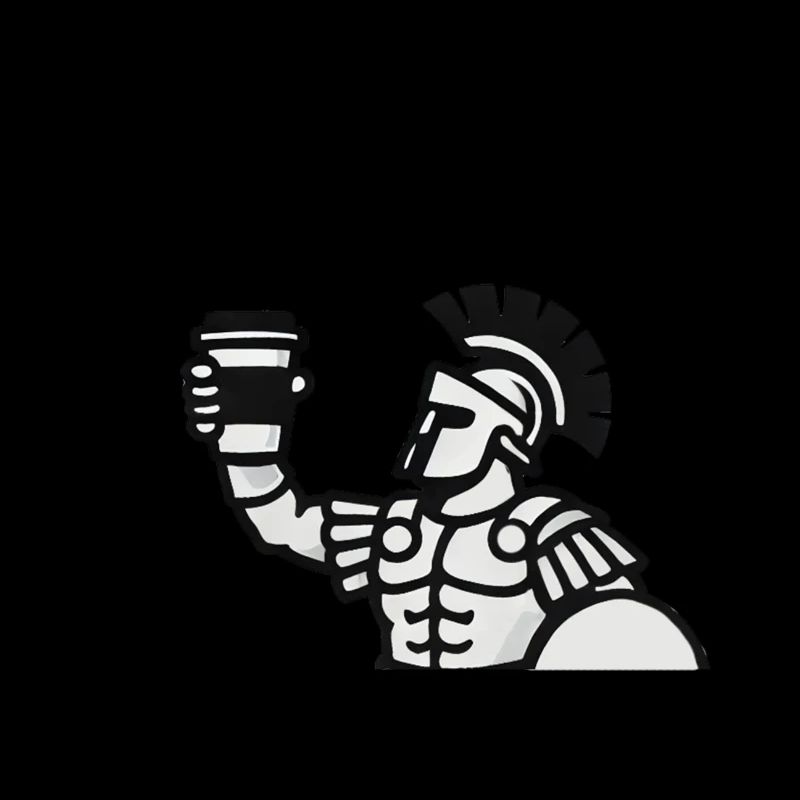 Infusé pour la bataille - Gladiator coffee design