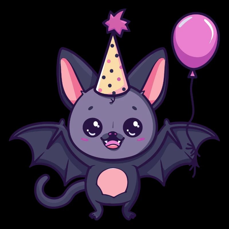 Bat Birthday Comic Cute