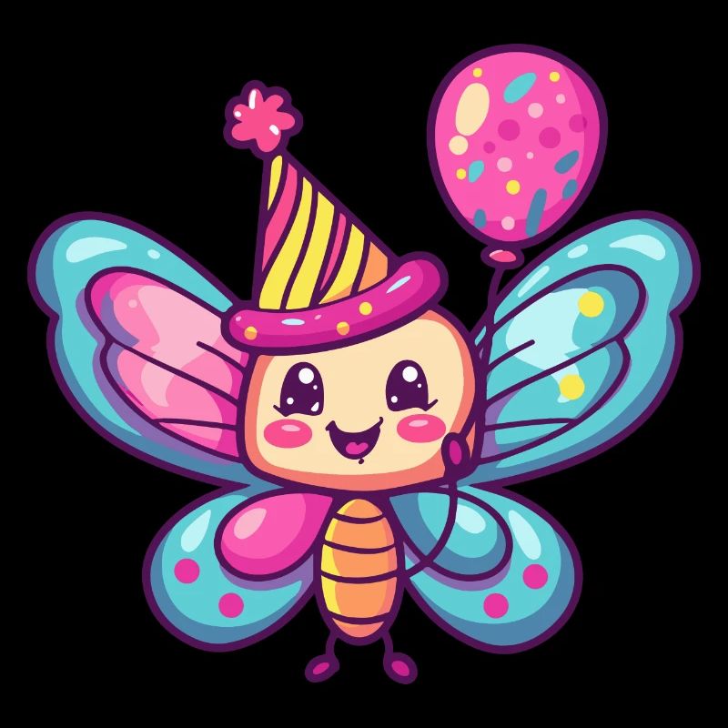 Butterfly Birthday Comic Cute