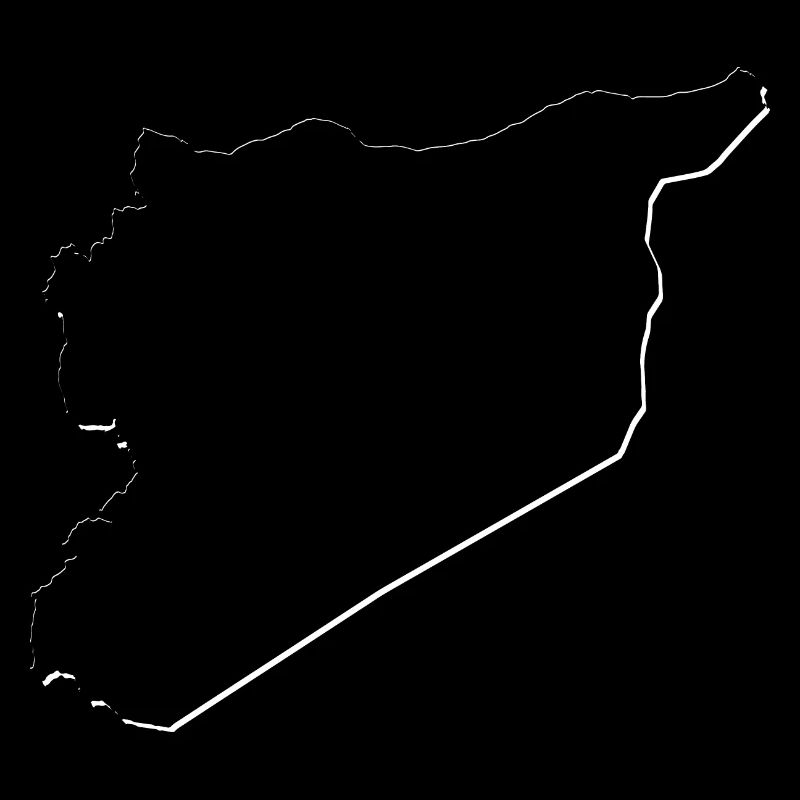 Syria map as an outline