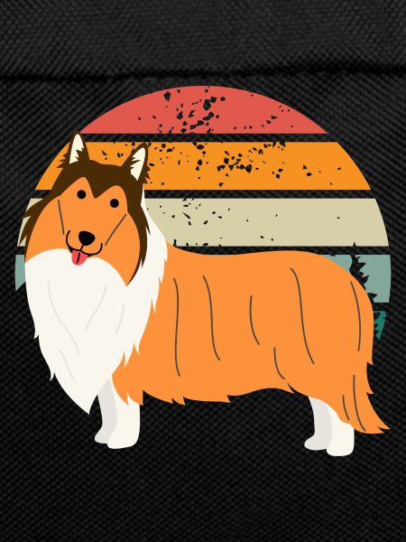 Border collie Retro sunset