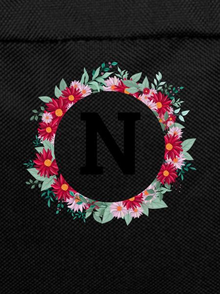 Letter n floral wreath