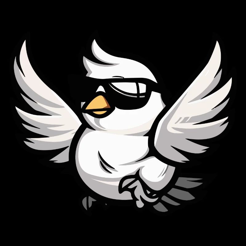 Taube Vogel Comic Cool