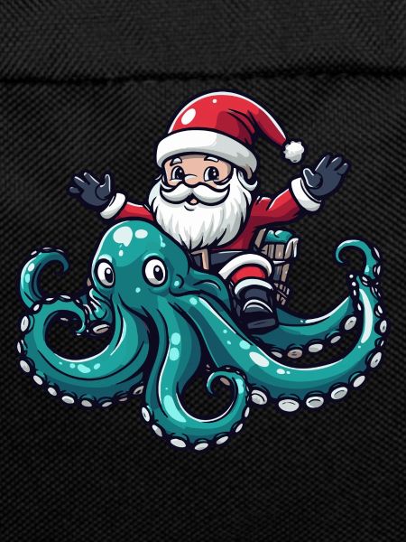 Octopus Santa Claus Cartoon