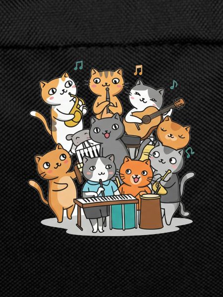 Happy cats making music