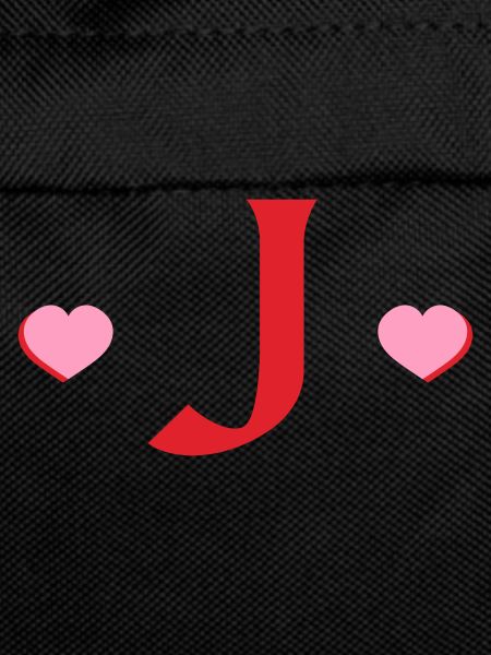 Letter j Red Hearts