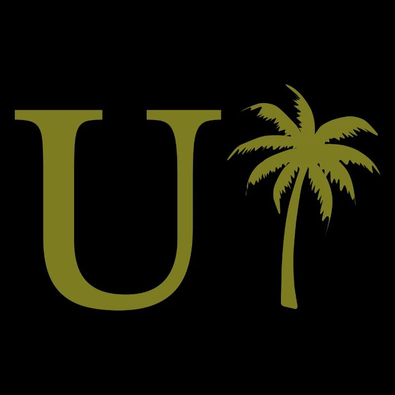 Letter u Green Palm