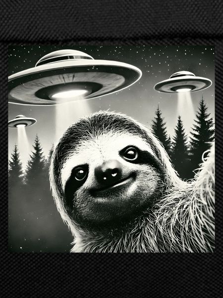 Lusitges Sloth UFO Alien Selfie
