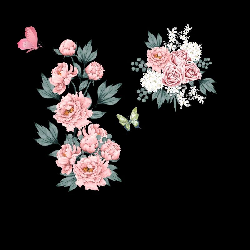 Buchstabe q rosa Blumen