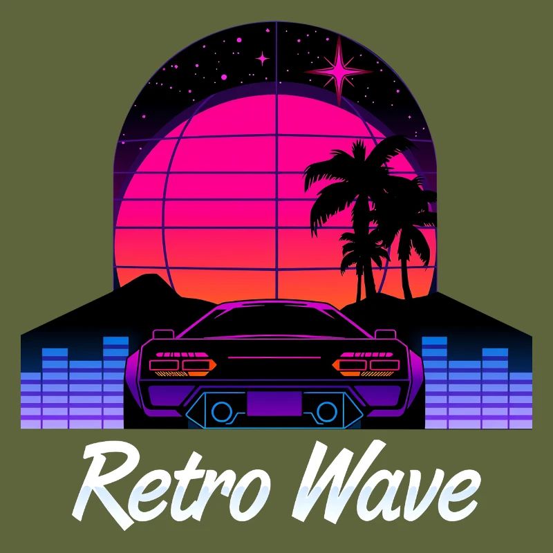 “Retro Wave” Synthwave desing