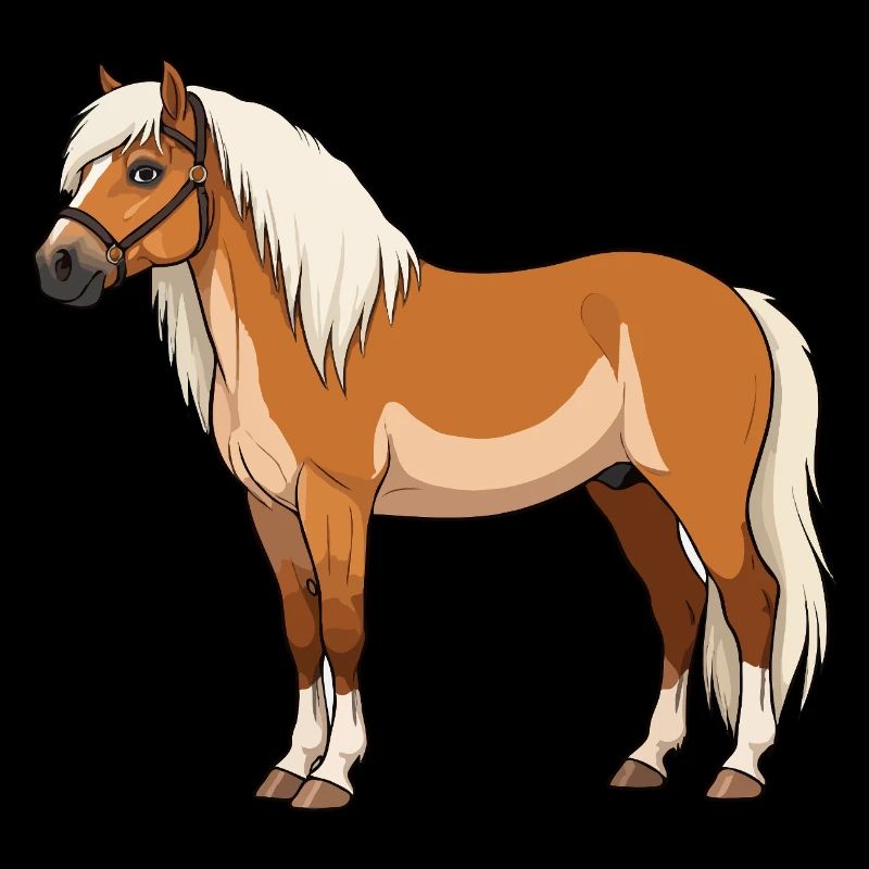 Haflinger bangs réel