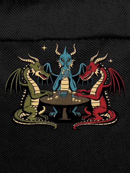 Dragons playing cards
