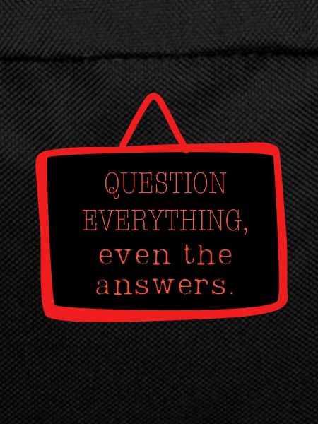 Bold "Question Everything" Philosophy Design