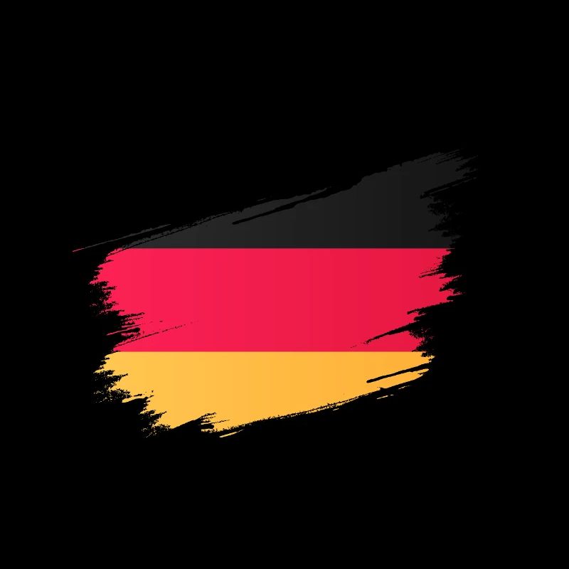 Germany Flag - Creative Brushstroke