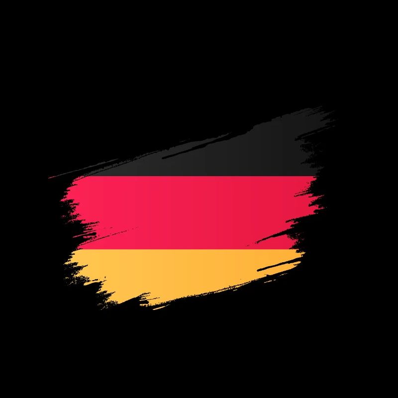 Germany Flag - Creative Brush Stroke Design