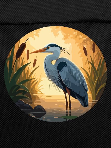 Blue Heron by Backlight