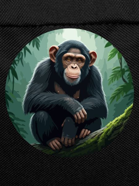 Chimpanzee on tree branch