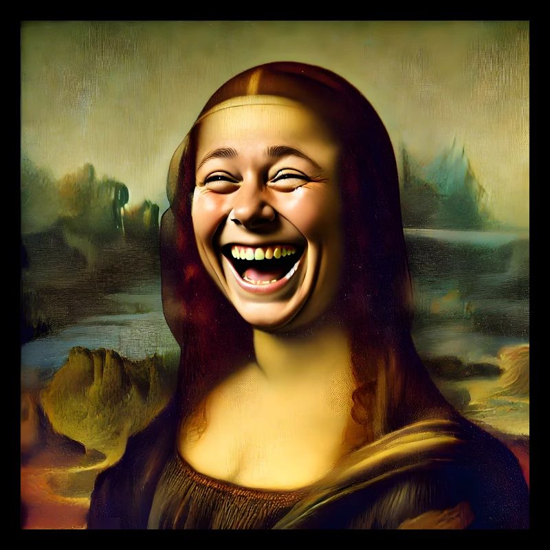 Mona Lisa laughing