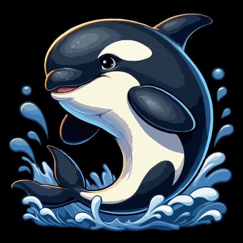 Orca jumps