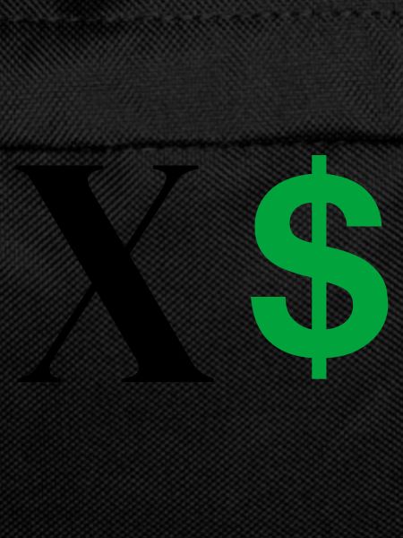 Letter x dollar
