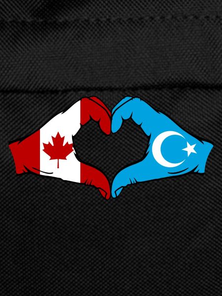 Canada Uyghur Flag Heart Shape