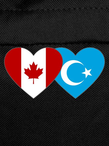 Canada Uyghur Flag Heart