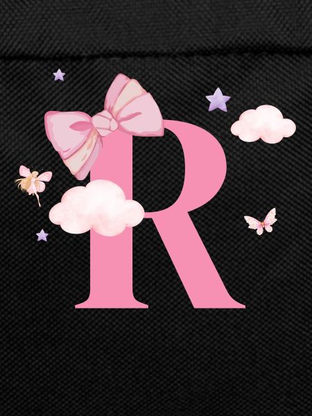 Letter r pink clouds