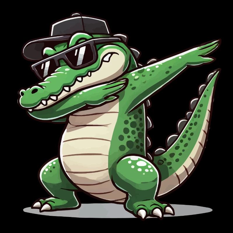 crocodile bande dessinée dabbing