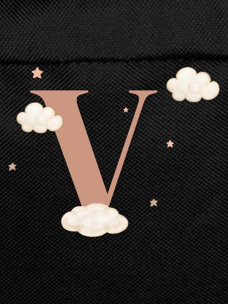 Letter v clouds stars