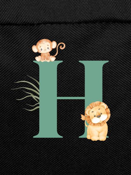 Letter h green jungle animals