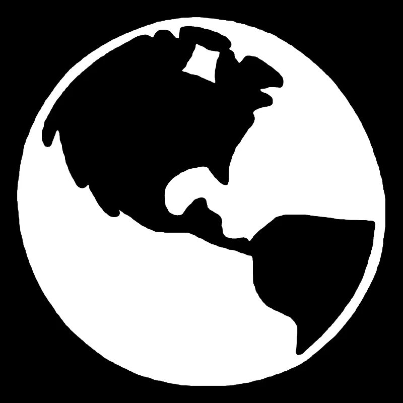 Silhouette du globe terrestre