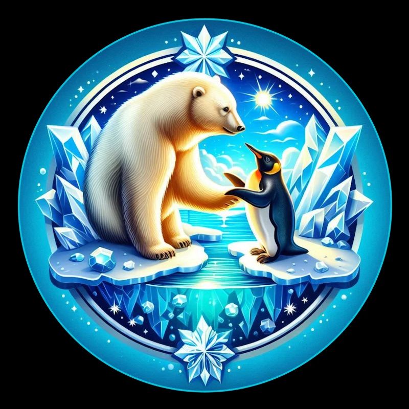 Polar bear and penguin