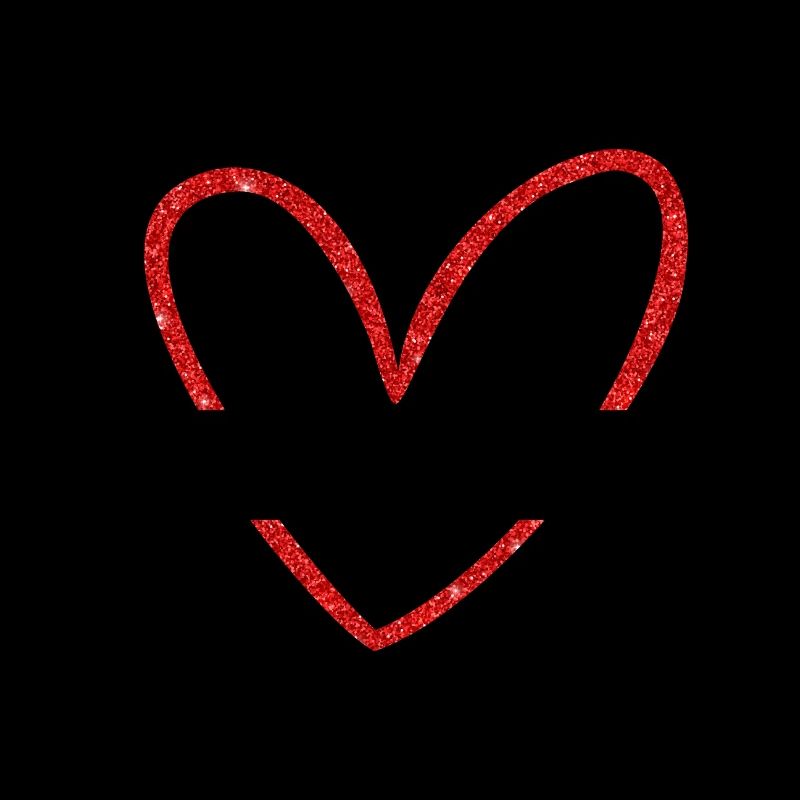 Rotes Glitzer Herz Braut Team