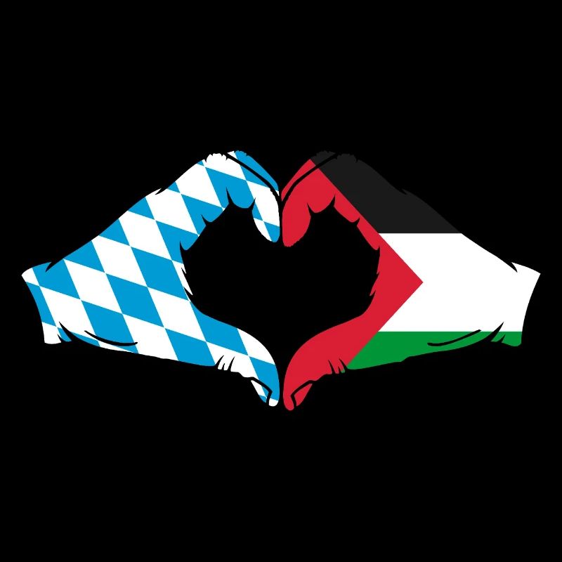 Bavière, Palestine, Drapeau, Aiguilles, Forme de coeur