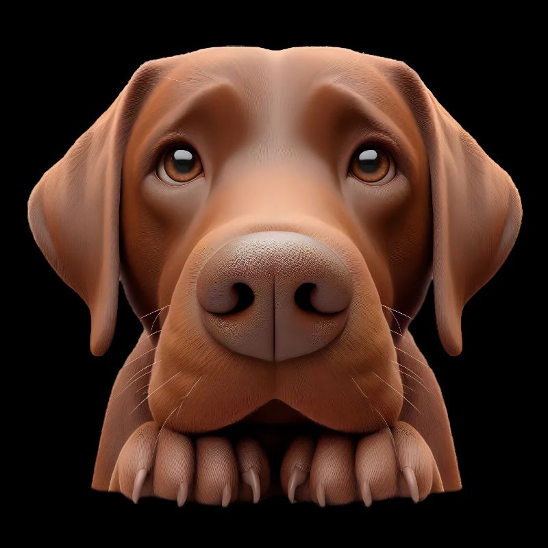 Dog head 2 brown