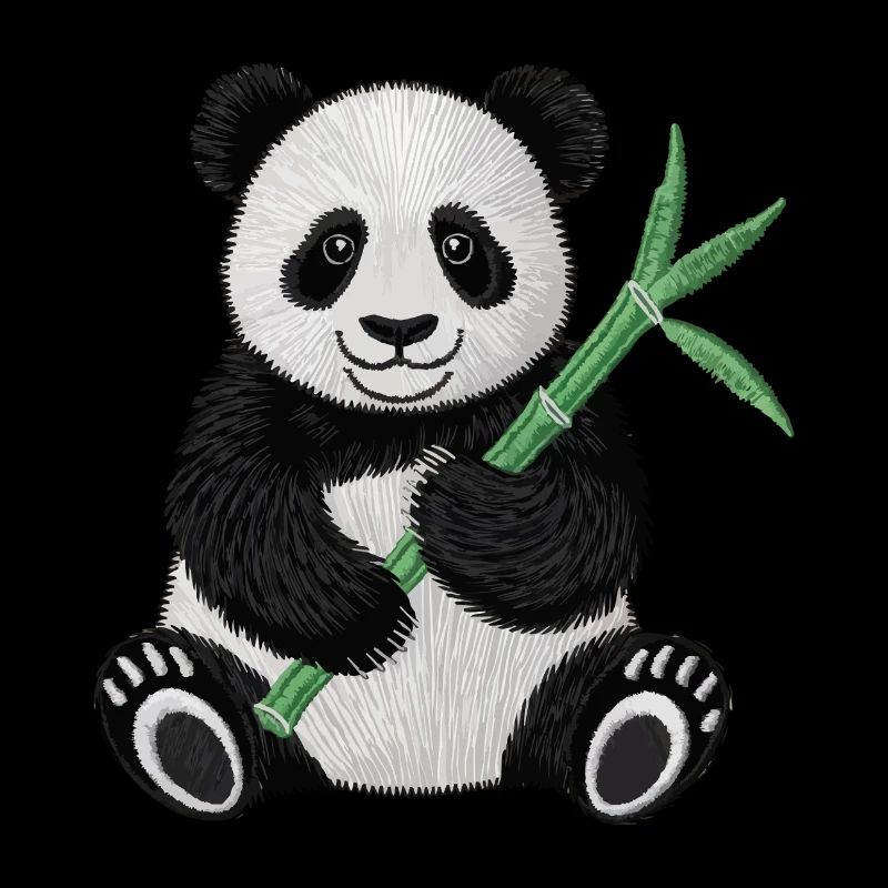 Bestickter Panda